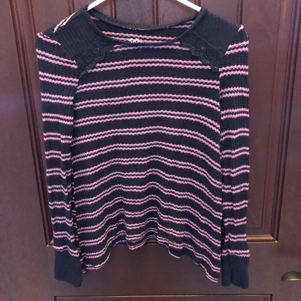 ❄️Justice knit striped top❄️